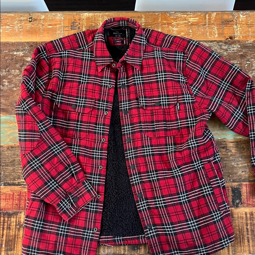 Red Plaid Flannel Shirt/Jacket